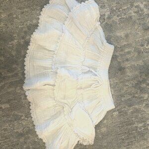 Flowers By Zoe White Tiered Skirt